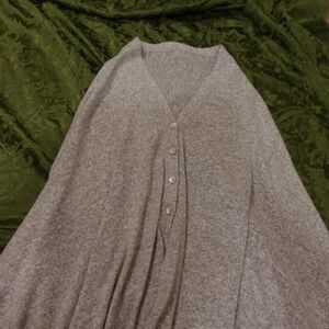 Cozy light grey poncho